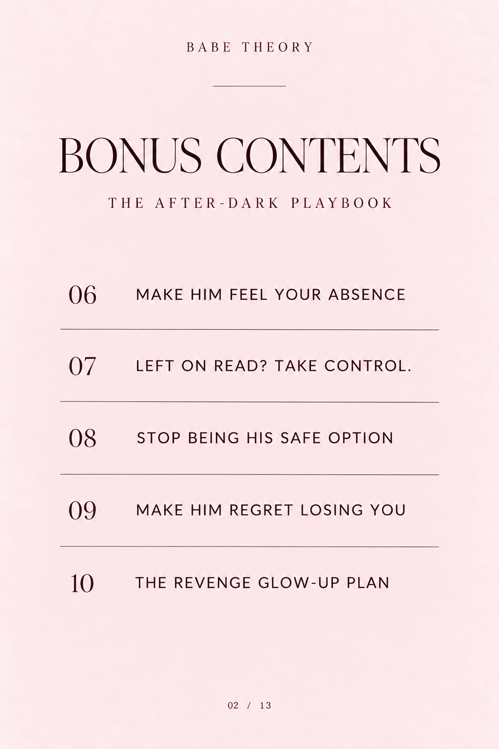 Bonus ebook page